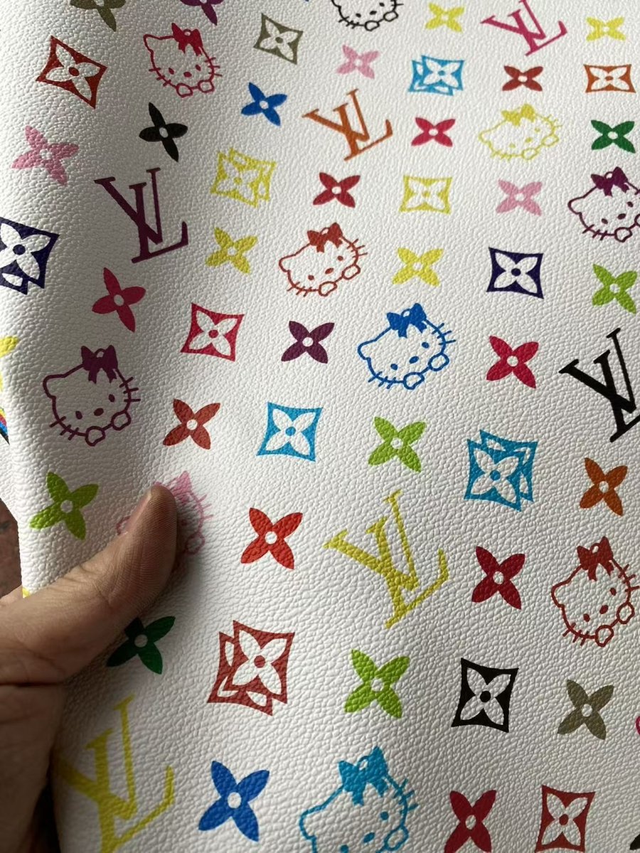 Colorful Louis Vuitton Hello Kitty Takashi Murakami Sneaker Leather - mingfabricstore