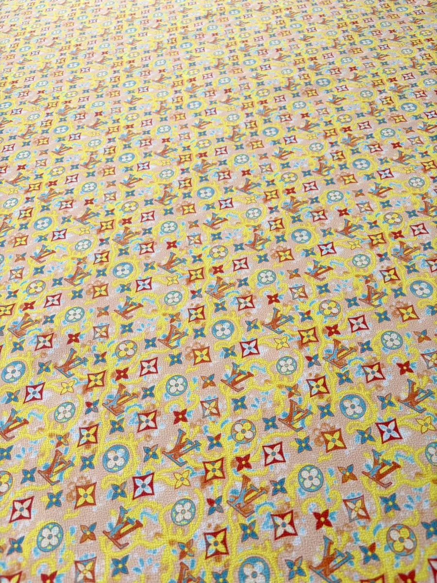 Colorful Louis Vuitton Leather Sheet for Bag Repaid DIY Crafts Car Upholstery - mingfabricstore