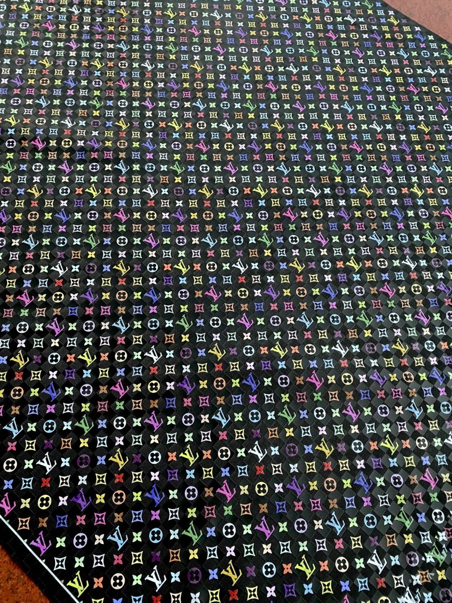 Colorful Louis Vuitton Monogram Custom Leather for DIY Projetcs - mingfabricstore