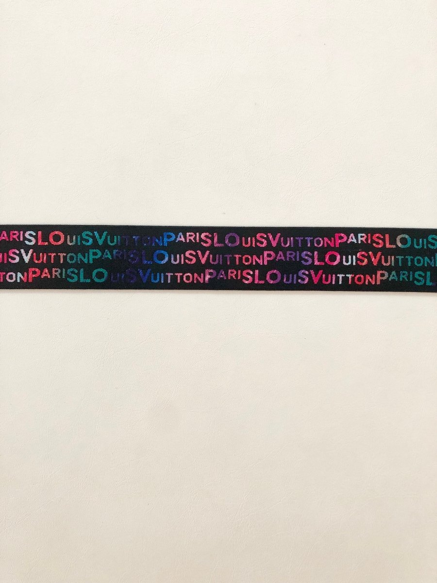 Colorful LV Letter Elastic Band Straps - mingfabricstore