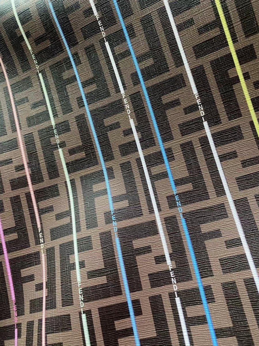 Colorful Rainbow Fendi Bag Leather Fabric for Handmade DIY Crafts Sewing Creation - mingfabricstore