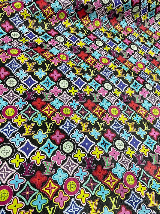 Colorful Designer Fabric Louis Vuitton Bag Custom Leather