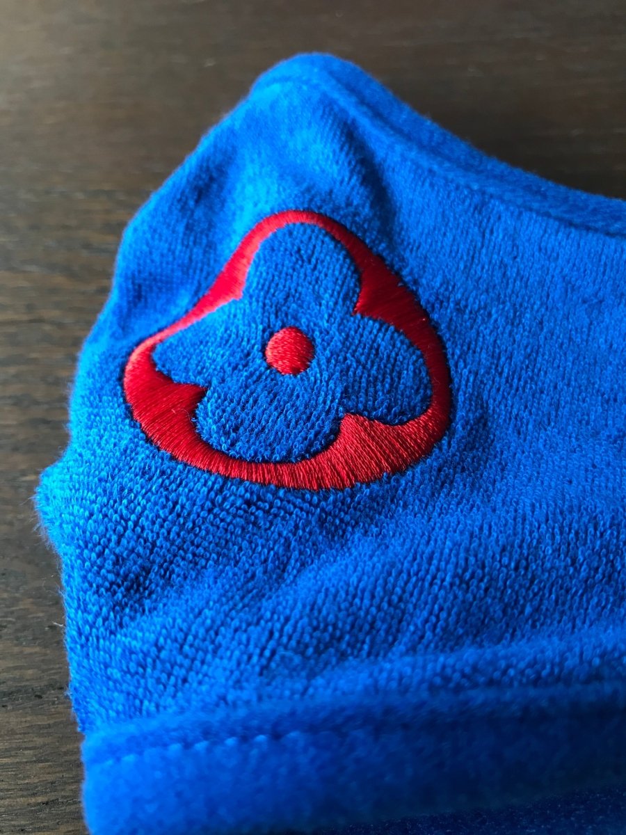 Comfortable wear LV embroidery cotton terry masks - mingfabricstore