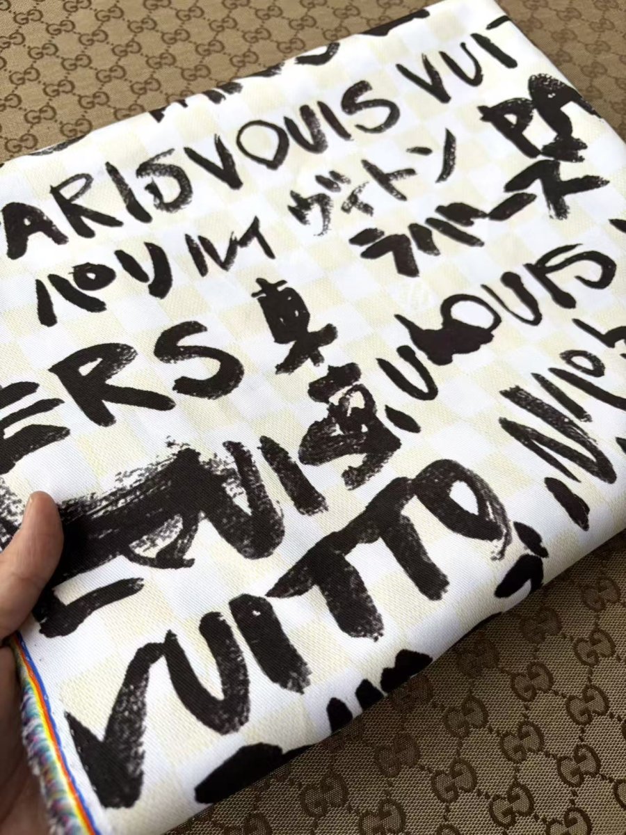 Cotton LV Printing DIY Designer Fabric Tokyo Design - mingfabricstore