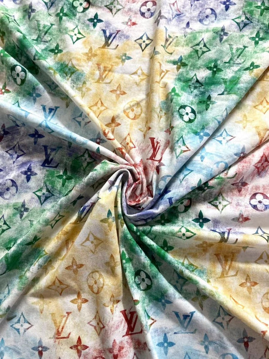 Cotton Printing Colorful LV Fabric for Summer Wear - mingfabricstore
