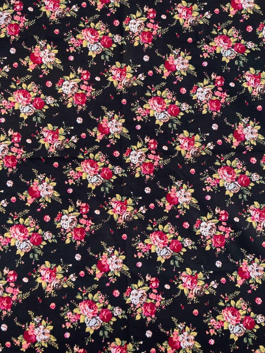 Cotton Sewing Flower Fabric for DIY Custom Sneakers - mingfabricstore