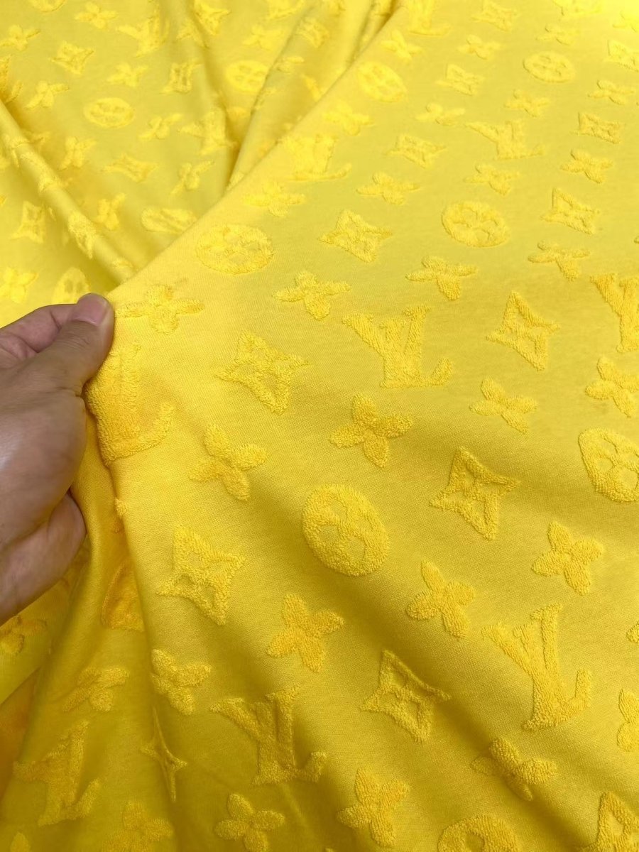 Cotton Terry Fabric LV Banana Yellow Comfortable Soft Clothing Fabric For DIY Handmade - mingfabricstore