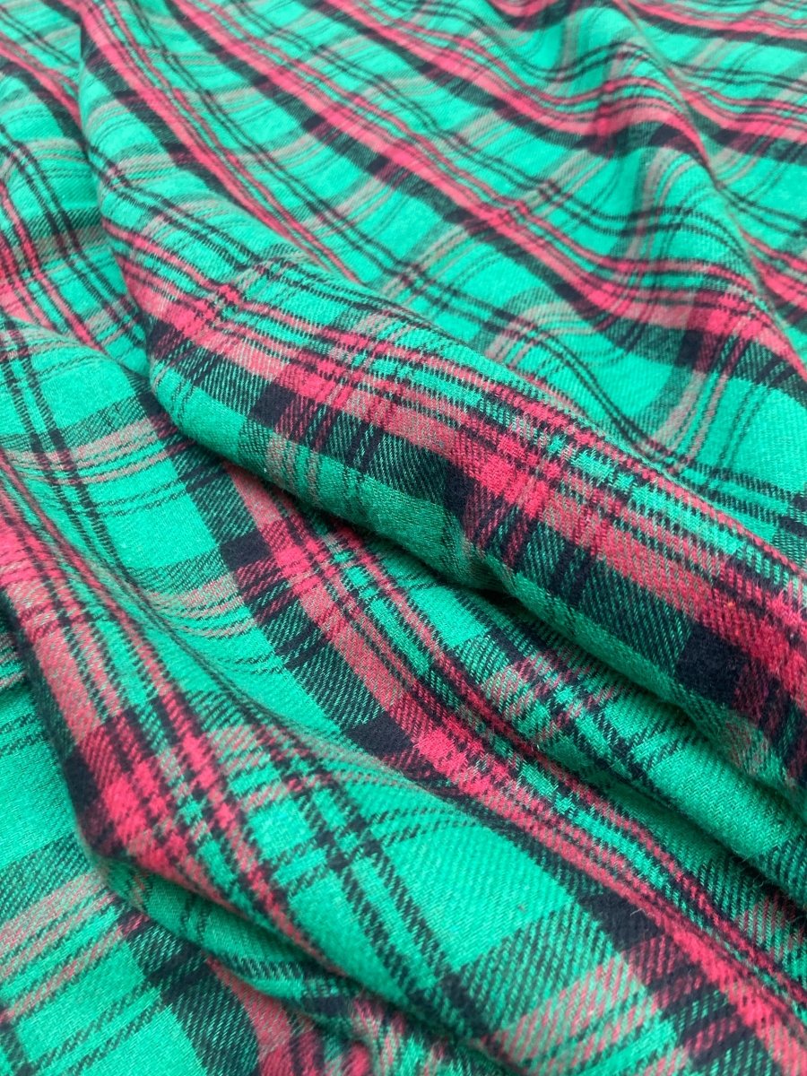 Cozy Christmas Fabric Brushed Cotton for Handmade Custom Quilt - mingfabricstore