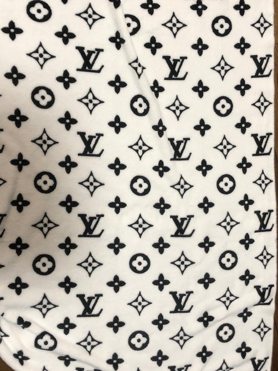 Cozy soft LV print flannel blanket fleece fabric for craft and handmade - mingfabricstore