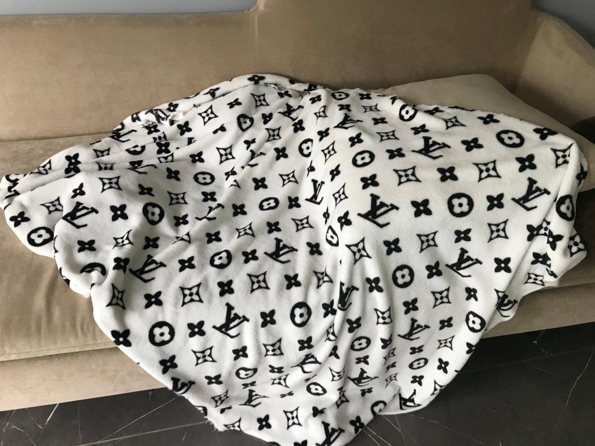 Cozy soft LV print flannel blanket fleece fabric for craft and handmade - mingfabricstore