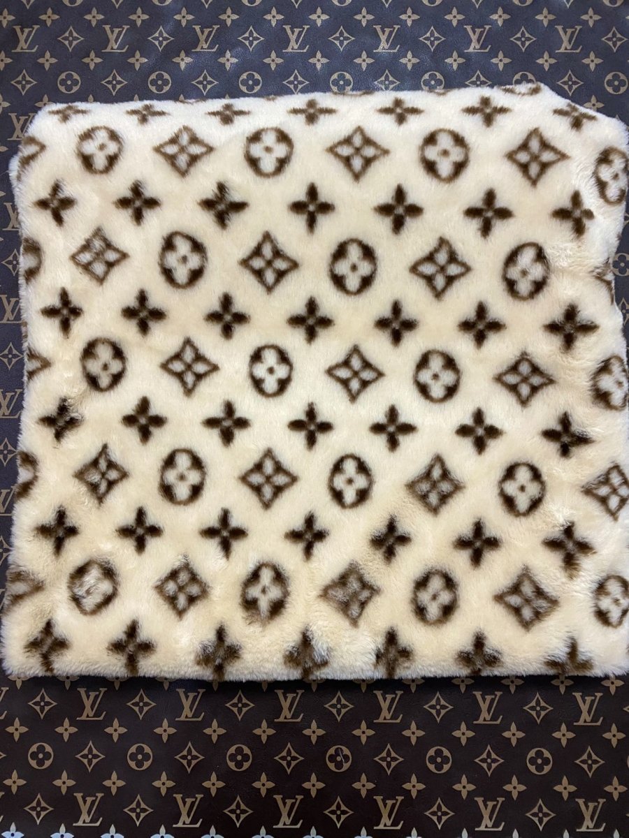 Cozy Warm Cream Louis Vuitton Fur Plush Fabric for Timberland Hat Custom - mingfabricstore