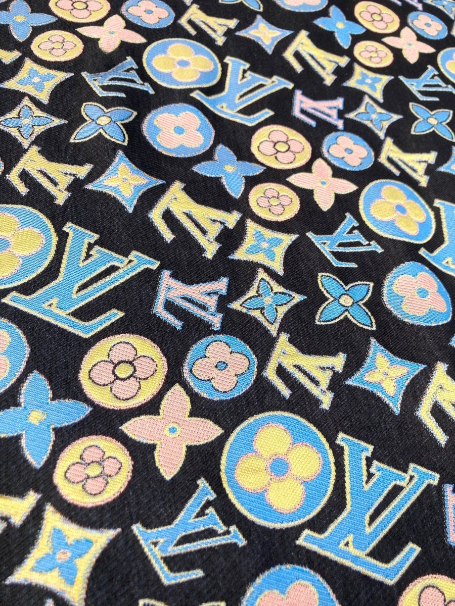 Crafts Colorful Jacquard LV Fabric for Handmade Custom Apparel - mingfabricstore
