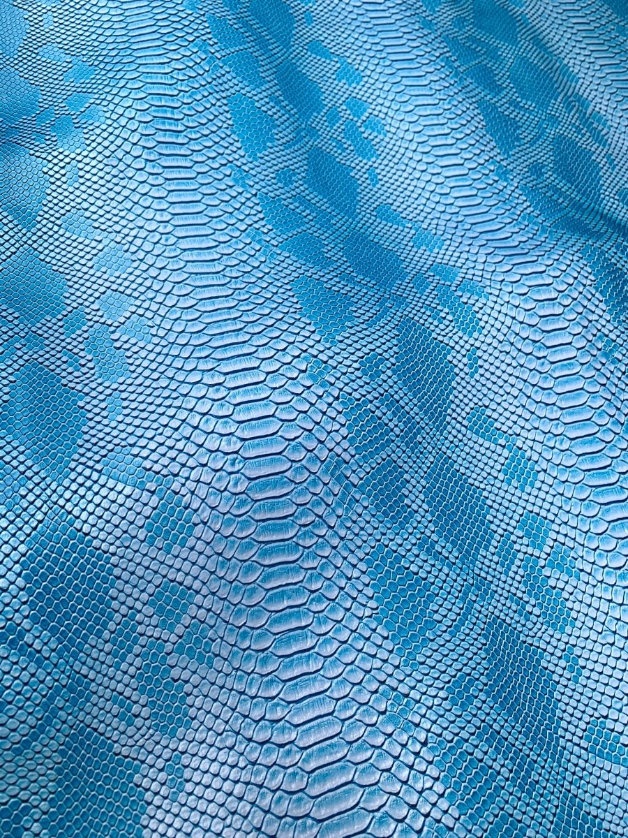 Crafts Cool Summer Blue SnakeSkin Vinyl for Handmade Diy - mingfabricstore