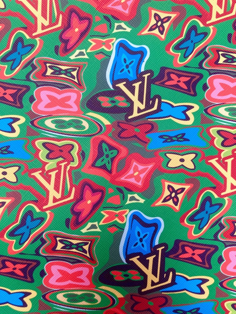 Crafts New Color Trending LV Designer Vinyl for Custom Crocs - mingfabricstore