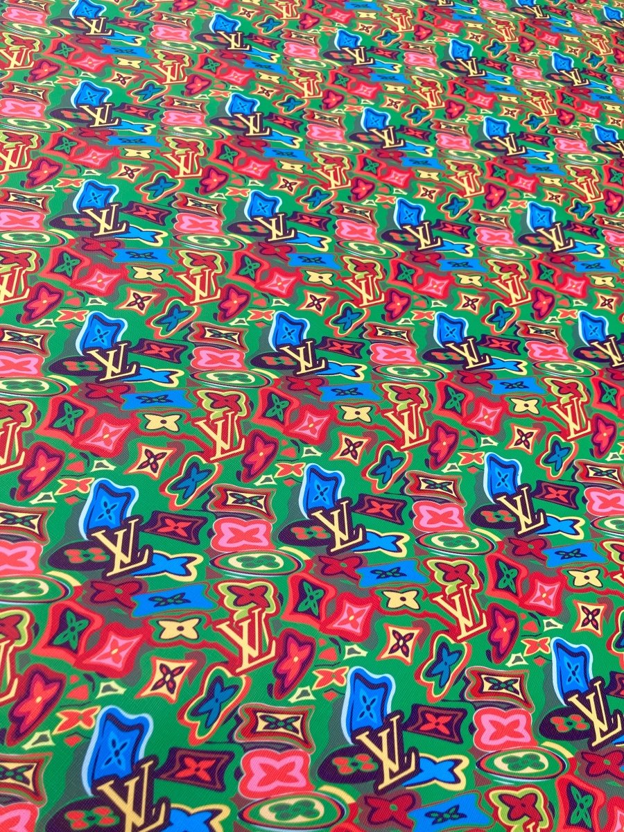 Crafts New Color Trending LV Designer Vinyl for Custom Crocs - mingfabricstore