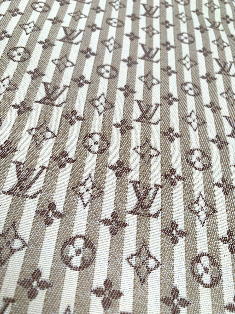 Crafts Sewing Stripe Jacquard Cotton LV Fabric for Handmade Clothing - mingfabricstore