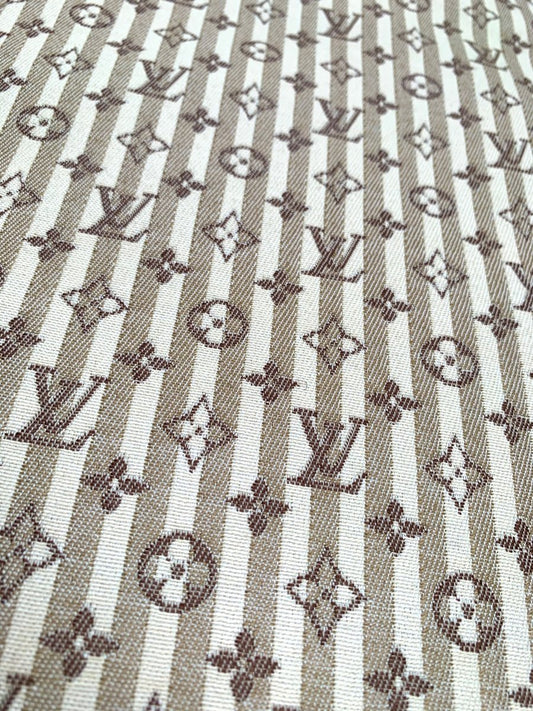 Crafts Sewing Stripe Jacquard Cotton LV Fabric for Handmade Clothing - mingfabricstore
