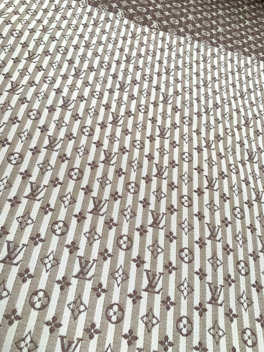 Crafts Sewing Stripe Jacquard Cotton LV Fabric for Handmade Clothing - mingfabricstore