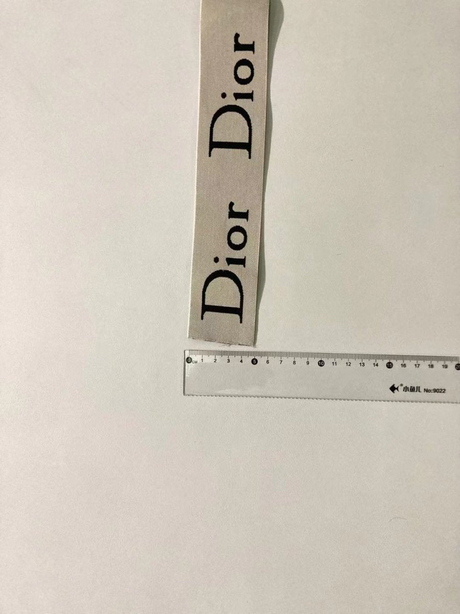 Cream Dior Letter Elastic Straps - mingfabricstore