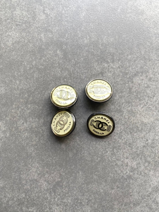 Cream Vintage Chanel Button for Handmade DIY Projects Crafts Custom Clothing - mingfabricstore