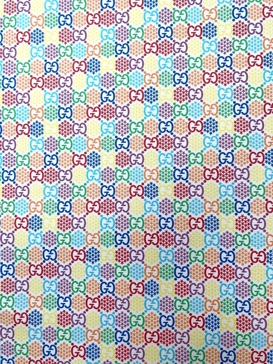 Custom Designer Leather Fabric Spark Gucci for Sneakers Upholstery - mingfabricstore