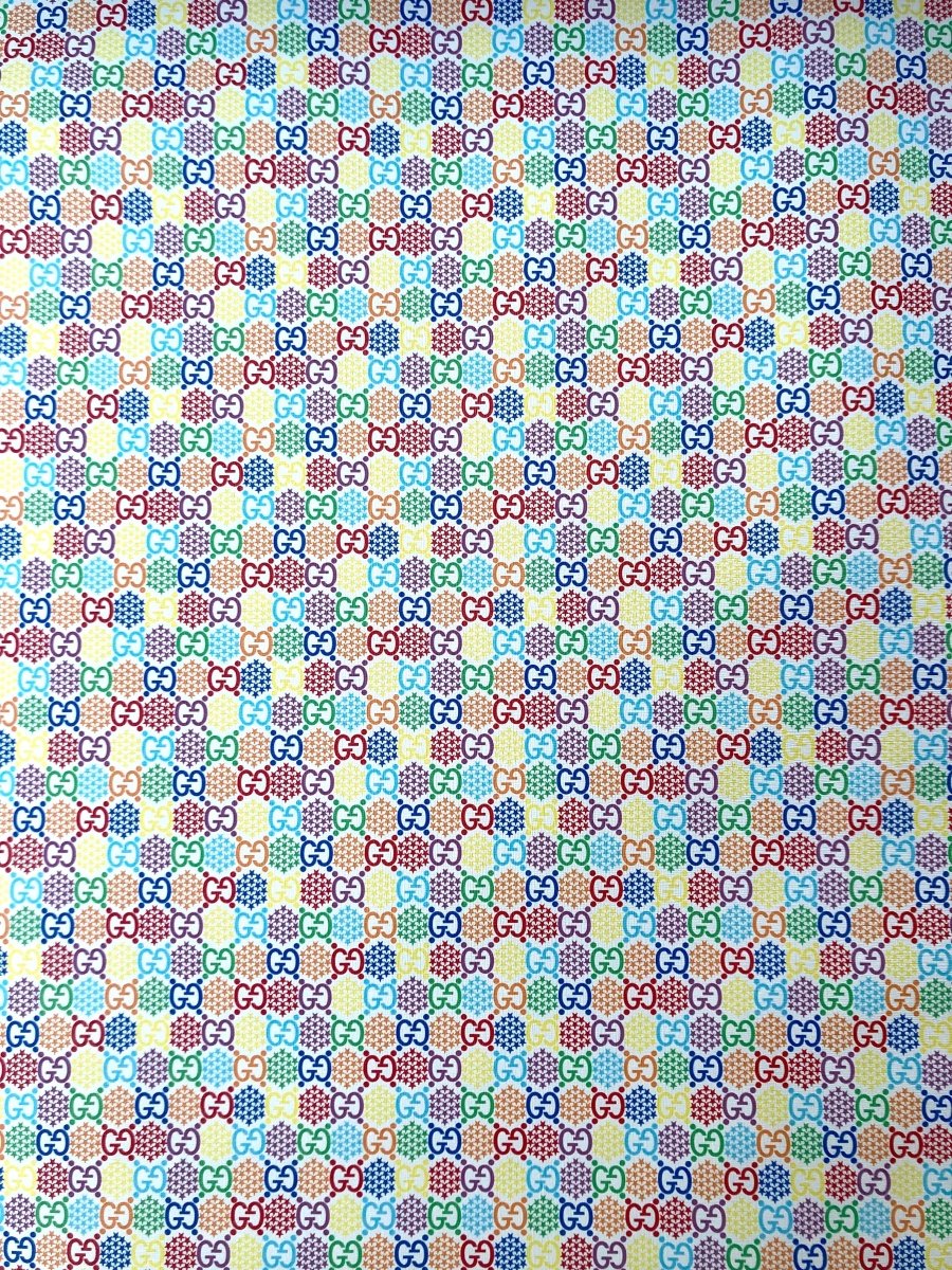 Custom Designer Leather Fabric Spark Gucci for Sneakers Upholstery - mingfabricstore