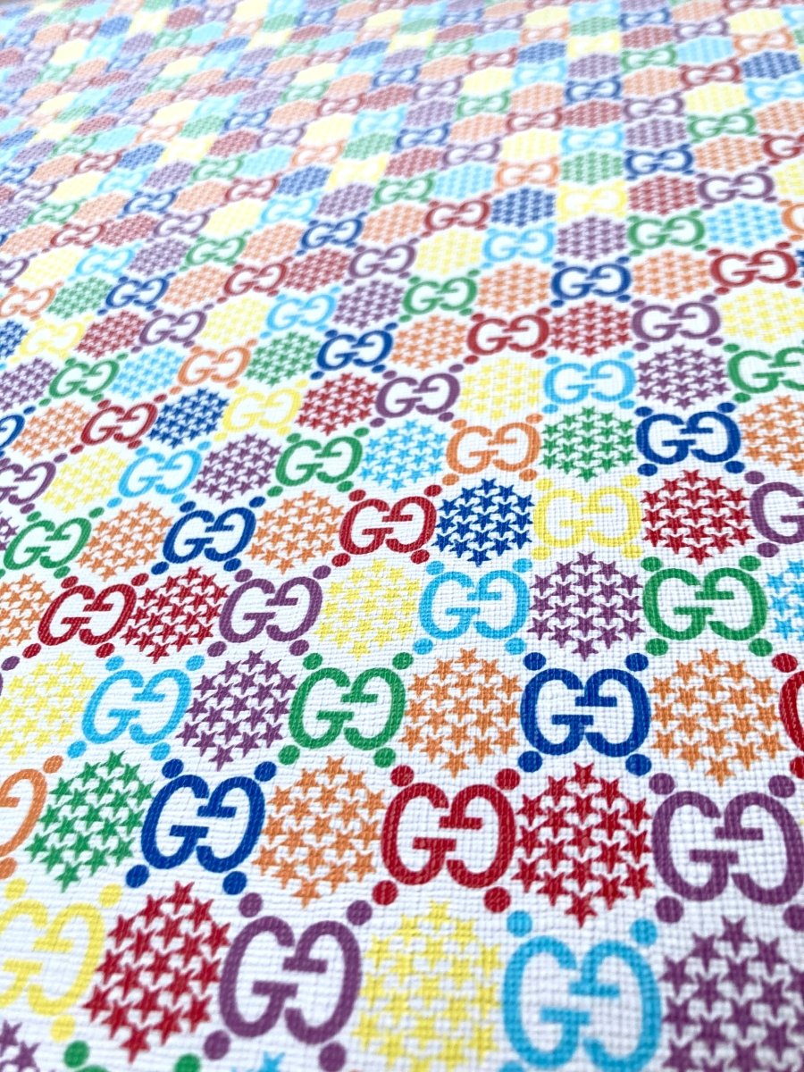 Custom Designer Leather Fabric Spark Gucci for Sneakers Upholstery - mingfabricstore