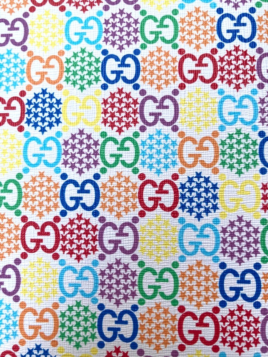 Custom Designer Leather Fabric Spark Gucci for Sneakers Upholstery - mingfabricstore