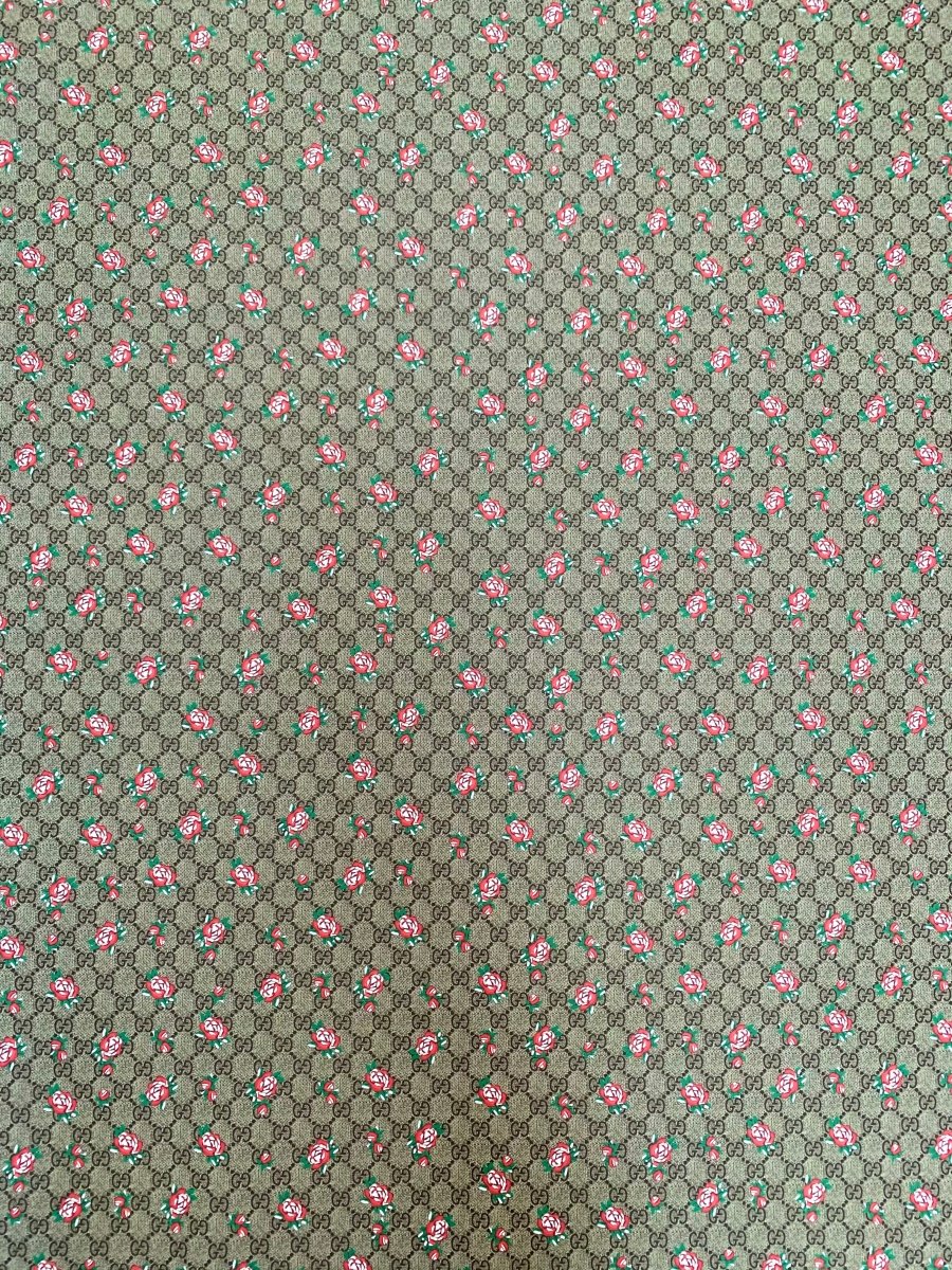 Custom Designer Leather Floral Gucci Print Fabric for Sneakers Crafts Sewing - mingfabricstore