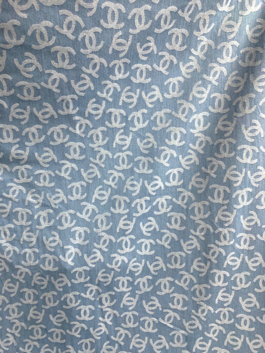 Custom Fabric Washed Denim Chanel for Handmade Sneakers Apparel Upholstery - mingfabricstore