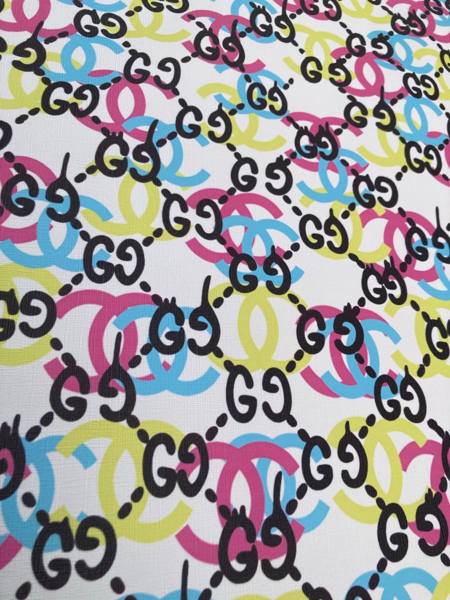 Custom Handcraft Material GG & Chanel Leather for Sneakers Upholstery - mingfabricstore