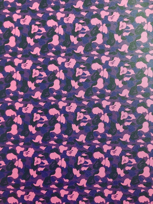 Custom Handmade DIY Leather Purple Bape for Sneakers Upholstery - mingfabricstore