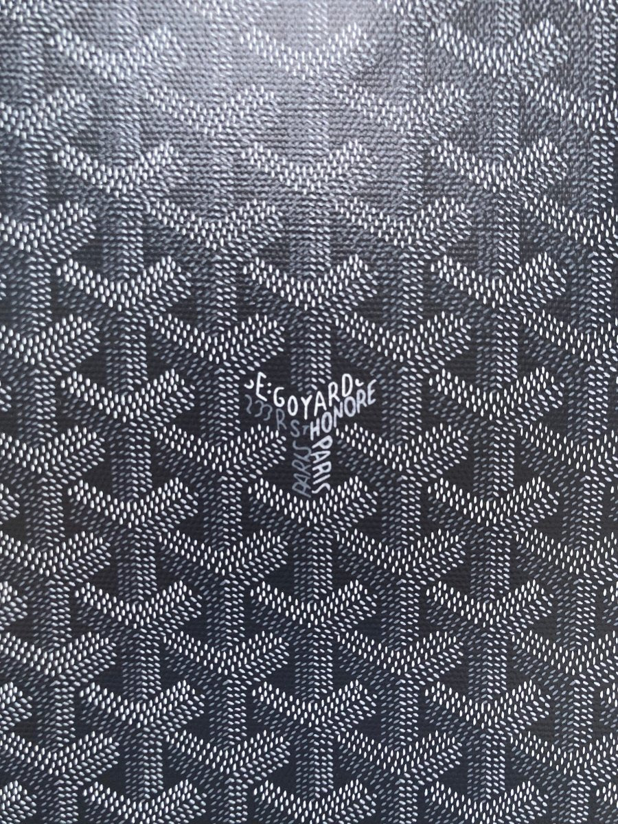 Custom Handmade Leather Grey Goyard Canvas for Bag Sneakers Upholstery - mingfabricstore