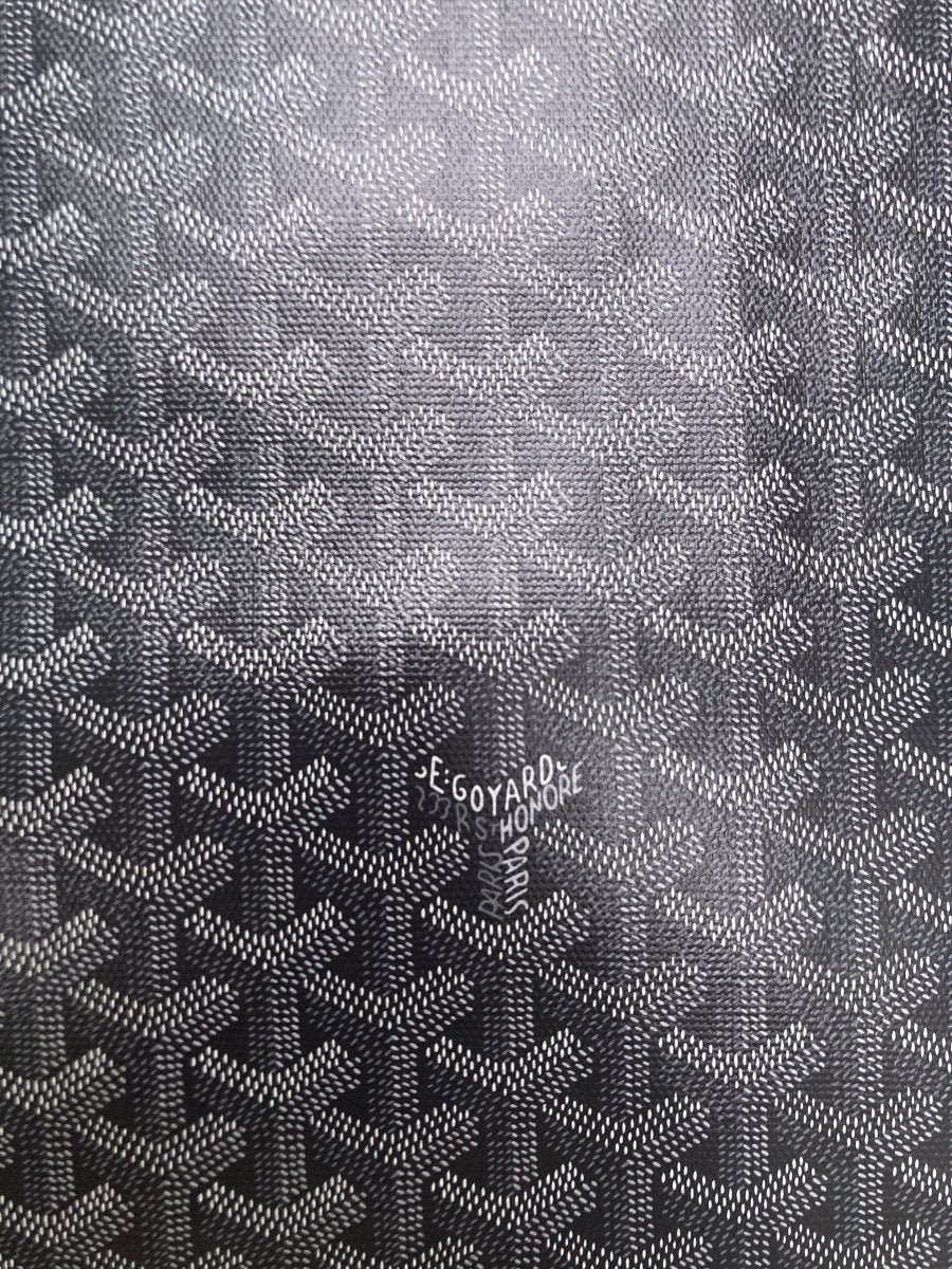 Custom Handmade Leather Grey Goyard Canvas for Bag Sneakers Upholstery - mingfabricstore