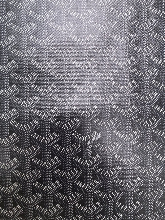 Custom Handmade Leather Grey Goyard Canvas for Bag Sneakers Upholstery - mingfabricstore