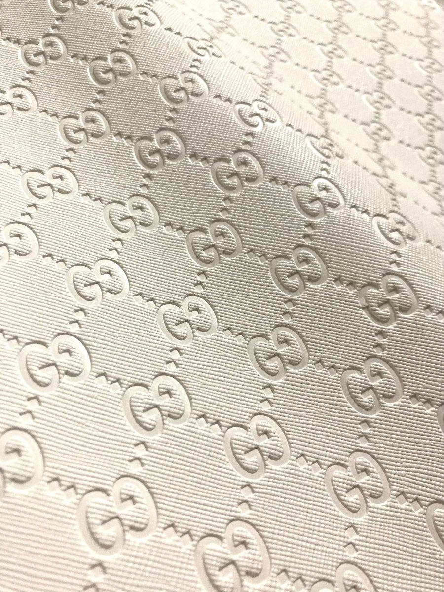 Custom Handmade Leather White Embossed Gucci for Sneaker Upholstery ...