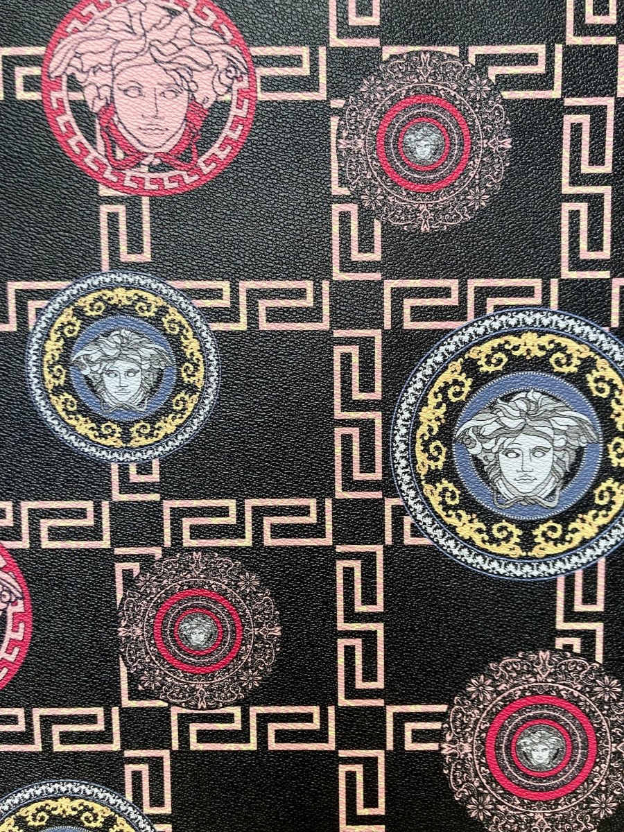 Custom Handmade Versace Vinyl Fabric for Sneakers DIY Crafts - mingfabricstore