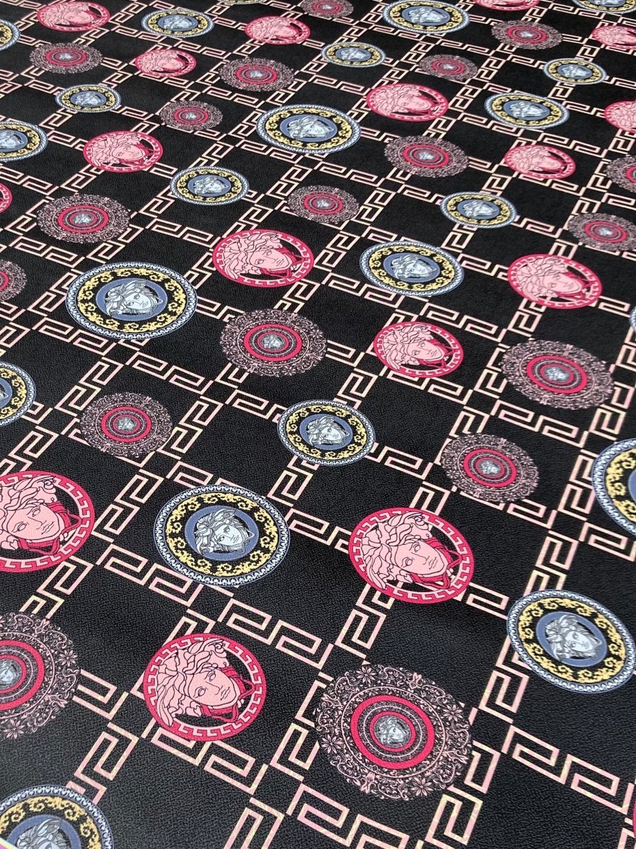 Custom Handmade Versace Vinyl Fabric for Sneakers DIY Crafts - mingfabricstore