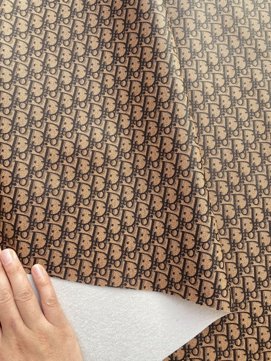 Custom Leather Brown Dior Sneaker Leather - mingfabricstore