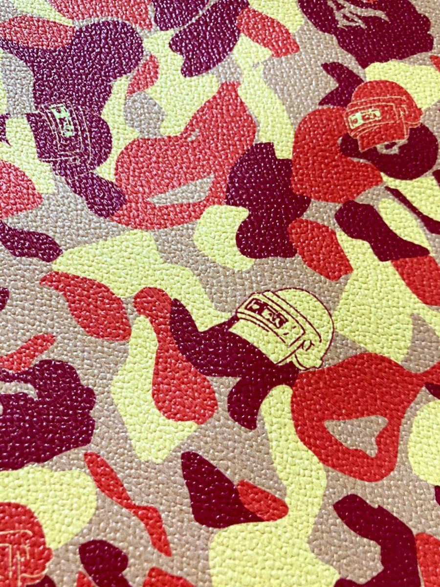 Custom Leather Material Orange Bape Handcraft Sneakers - mingfabricstore