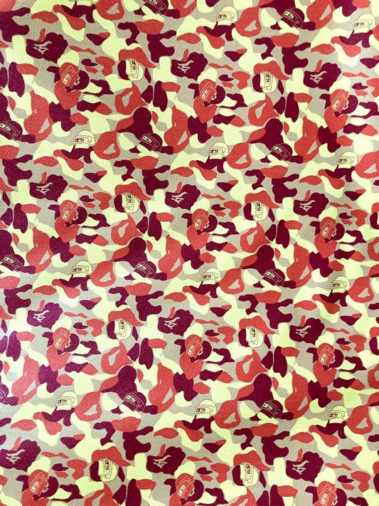 Custom Leather Material Orange Bape Handcraft Sneakers - mingfabricstore