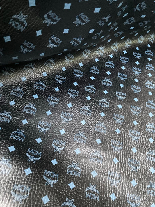 Custom Material Handmade Fabric Black MCM Vinyl - mingfabricstore