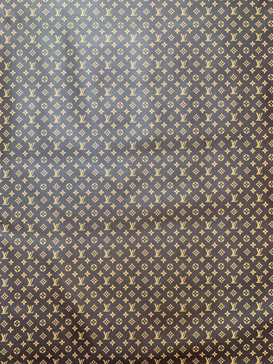 Custom Small Letter Half Inch Classic LV Leather for DIY - mingfabricstore