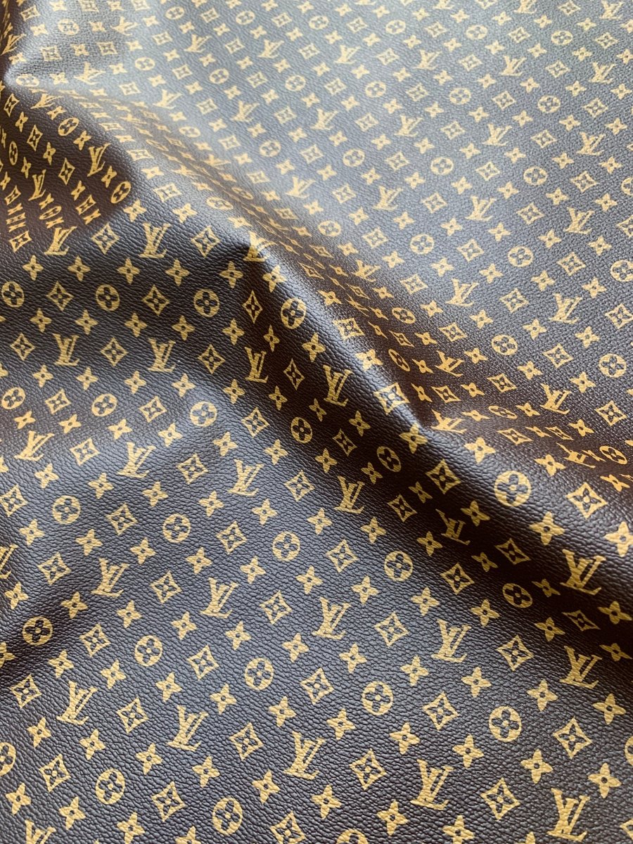 Custom Small Letter Half Inch Classic LV Leather for DIY - mingfabricstore