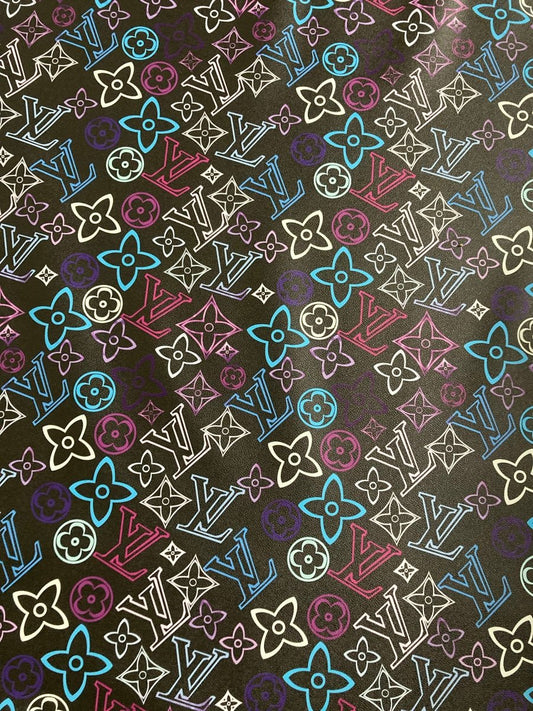 Custom Sneakers DIY Leather Colorful Printing for Handmade Upholstery - mingfabricstore