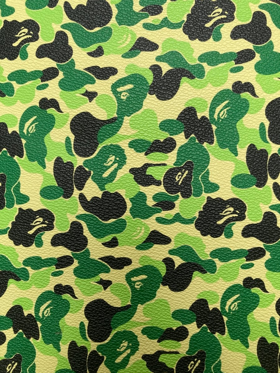 Custom Sneakers Green Bape Vinyl for Handmade Crafting - mingfabricstore