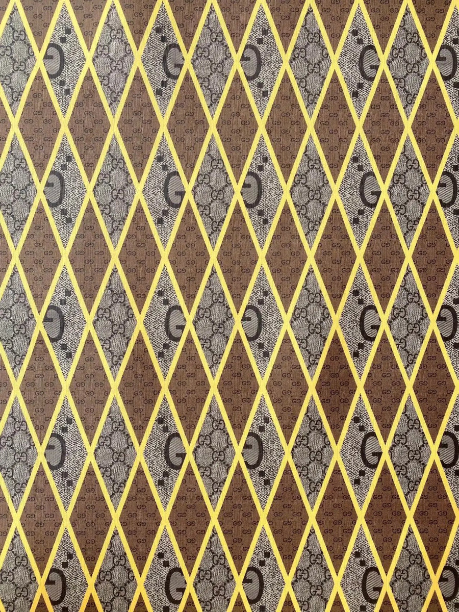 Custom sneakers Gucci Designer Faux Leather for Handmade DIY Sewing Upholstery Projects - mingfabricstore