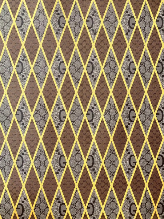 Custom sneakers Gucci Designer Faux Leather for Handmade DIY Sewing Upholstery Projects - mingfabricstore