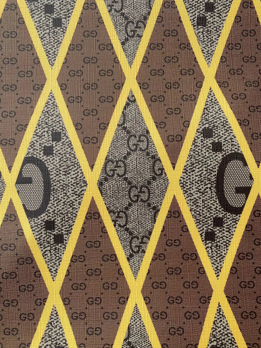 Custom sneakers Gucci Designer Faux Leather for Handmade DIY Sewing Upholstery Projects - mingfabricstore