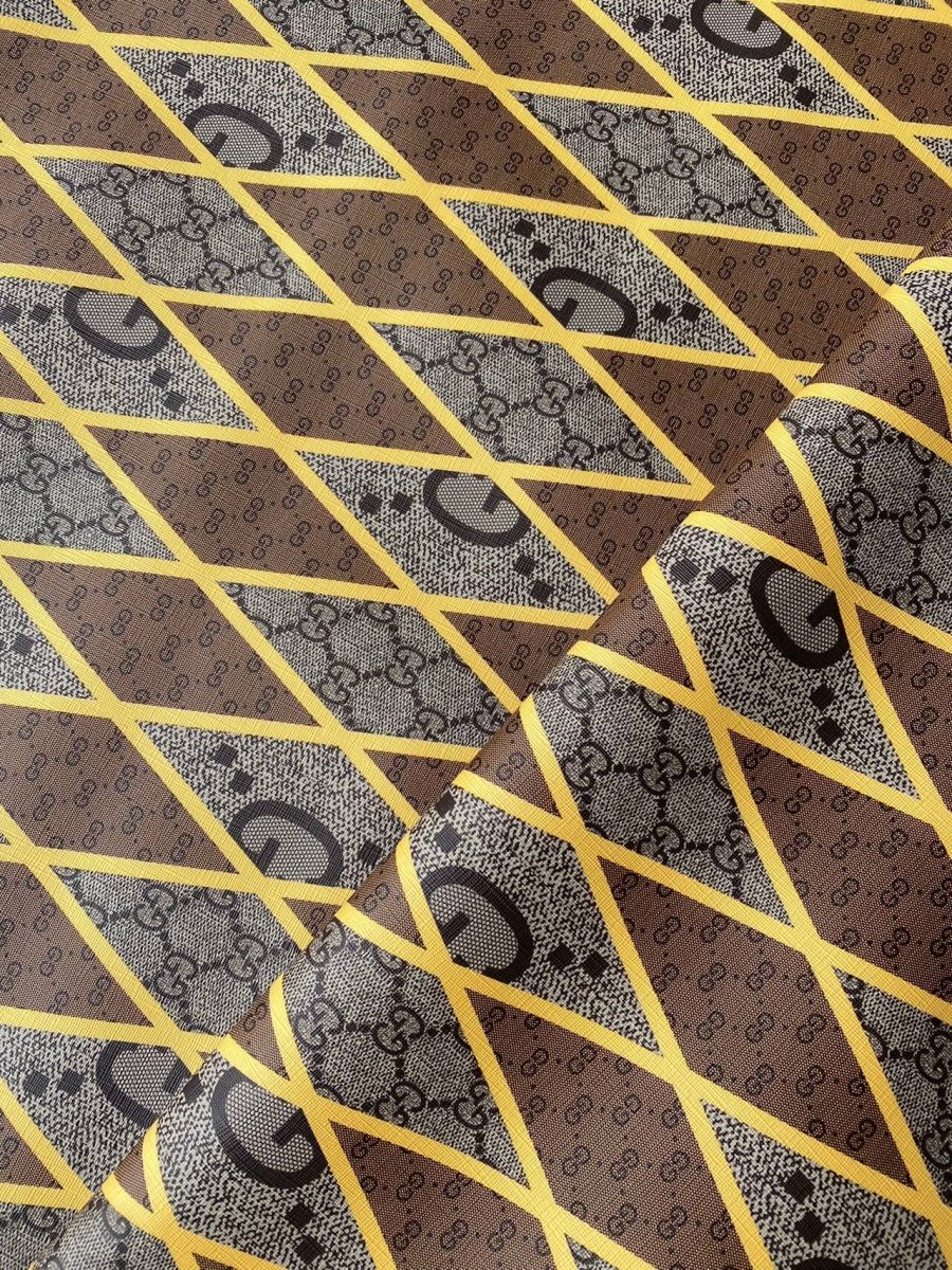 Custom sneakers Gucci Designer Faux Leather for Handmade DIY Sewing Upholstery Projects - mingfabricstore